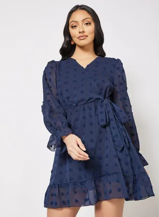 Applique Mini Dress Navy 