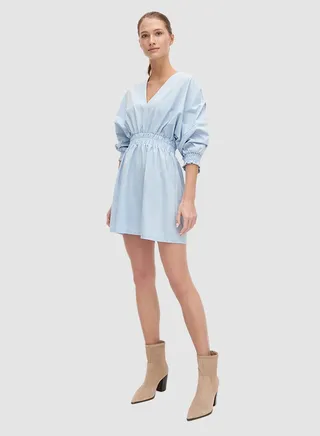 Keyhole Mini Dress Blue 