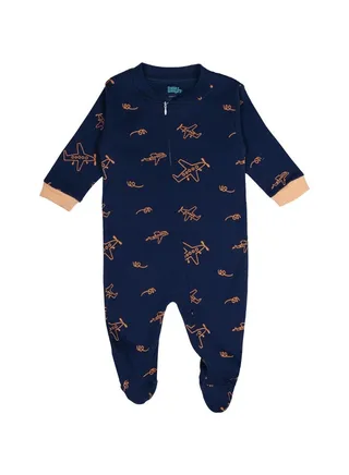 BabiesBasic 100% cotton Printed Long Sleeves Jumpsuit/Romper/Sleepsuit with feet covering for babies 