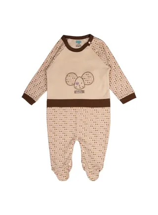 BabiesBasic 100% cotton Printed Long Sleeves Jumpsuit/Romper/Sleepsuit with feet covering for babies 