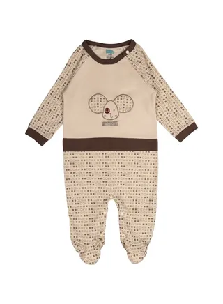 BabiesBasic 100% cotton Printed Long Sleeves Jumpsuit/Romper/Sleepsuit with feet covering for babies 