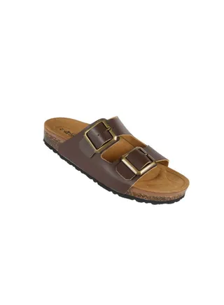 Biochic Mens Double Strap Sandals 012-381900Q-Maroon 