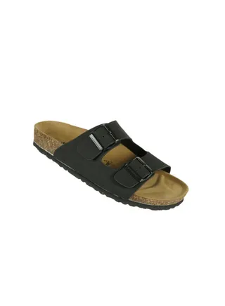 Biochic Mens Double Strap Sandals 012-365 9900-Black 