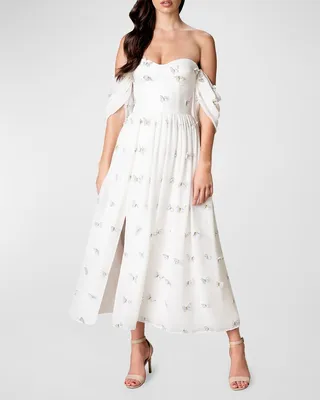 Reagan Butterfly Applique Maxi Dress
