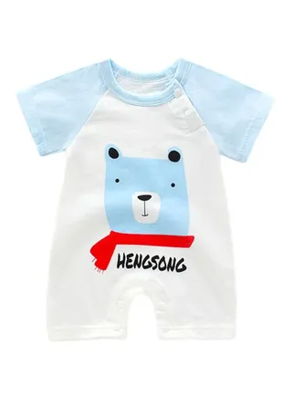 Cartoon Printed Jumpsuit White/Red/Blue 