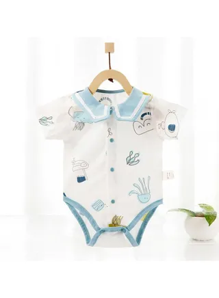 Baby Summer Short Sleeve Cute Comfortable Jumpsuit 