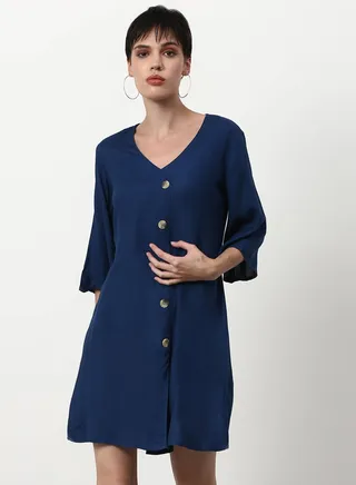 Regular Fit Casual Dress Navy 