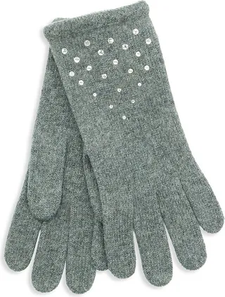 Embellished Cashmere Gloves