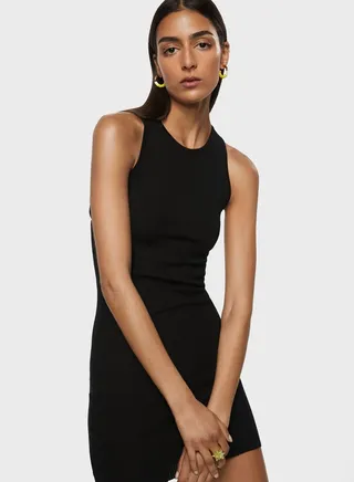 Cut Out Back Knitted Dress 