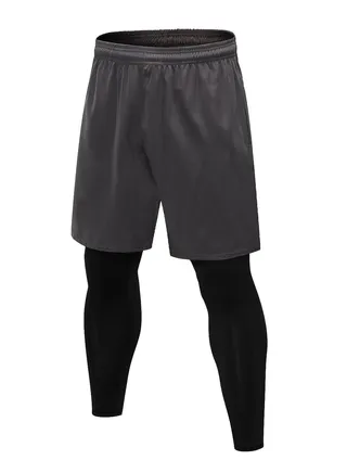 Men Quick Dry Breathable Running Trousers Grey 