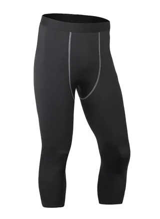 Men Quick Dry Breathable Elastic Running Trousers Black 