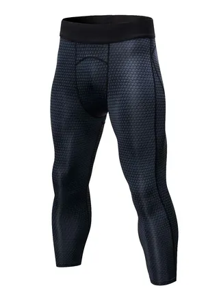 Men Quick Dry Breathable Elastic Running Trousers Black 