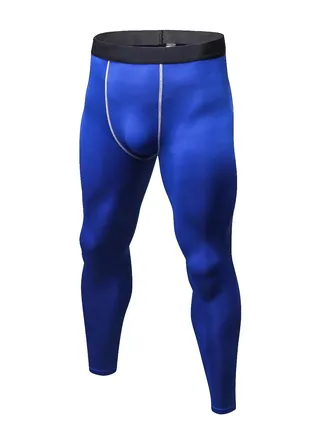 Men Quick Dry Breathable Elastic Running Trousers Blue 