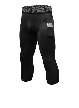 Men Quick Dry Breathable Elastic Running Trousers Blue Blue Black 