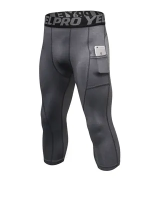 Men Quick Dry Breathable Elastic Running Trousers Blue Blue Grey 