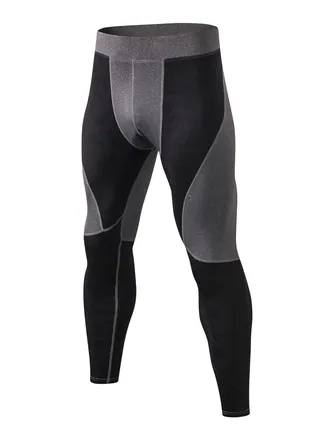 Men Quick Dry Breathable Elastic Running Trousers Black 