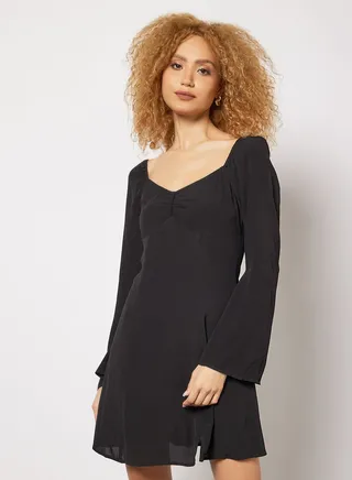 Flare Sleeve Mini Dress 