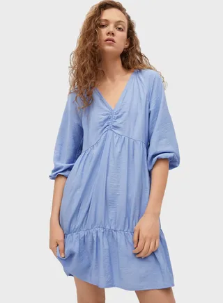 Ruched Tiered Dress 