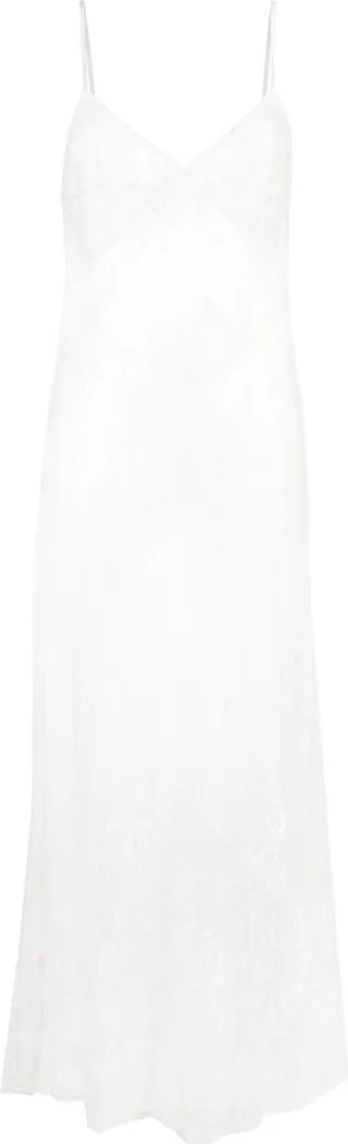 White Lace Maxi Night Dress