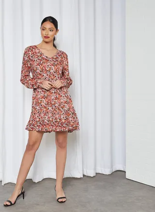 Floral Mini Dress Multicolour 