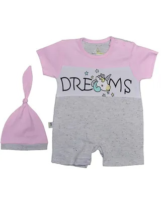 Baby Playsuit with Block Colors 