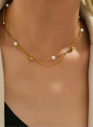 18k Gold Plated Choker Necklace 