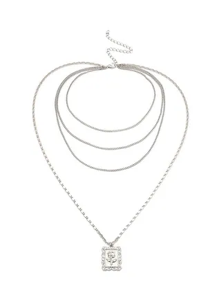 Rose Flower Pendant Choker Necklace 