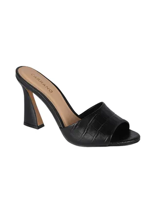 205-30 Carrano Ladies Open Mule Classic Leather Fancy High Heel 387002B Cab0302 