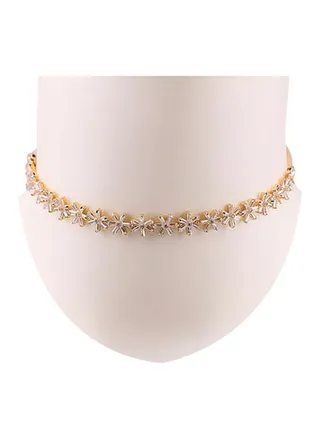 Stone Studded Zircon Choker Necklace 