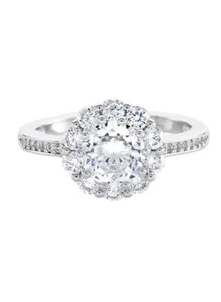 The Carat Collection - Clear Sparkle Cluster Ring 