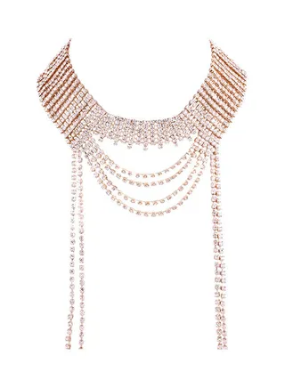 Crystal Collar Necklace Gold/Clear 