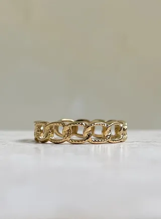 Chain Adjustable Ring - Gold 