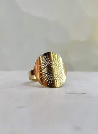Eye of the Sun Ring - Gold 