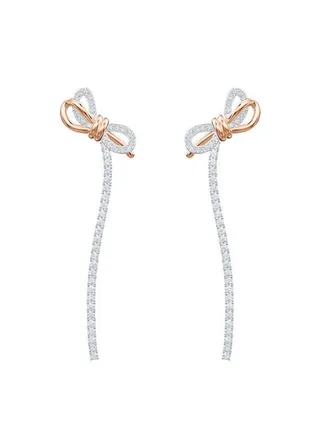 SWAROVSKl Graceful Lifelong Bow Dangle Earrings 