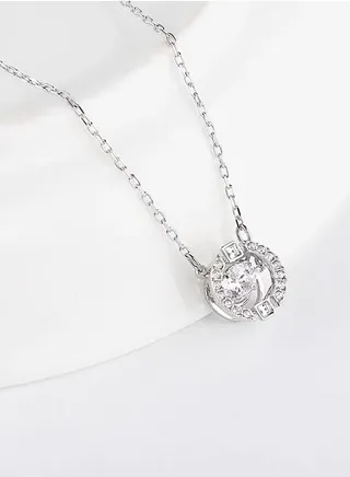 Sparkling Dance Round Necklace 