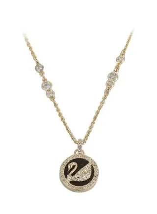 Generic Swarovski Stone Studded Swan Pendant Necklace 