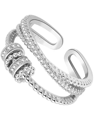 Stainless Steel Spinner Ring for Women Mens Fidget Band Rings 
