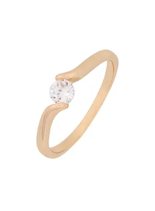 Solitaire Ring Rose Gold  Stone 