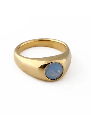 PRC Crystal Signet Ring LSO 