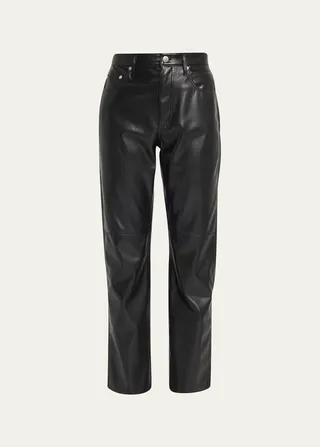 Vinni Faux-Leather Ankle Pants