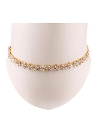 Stone Studded Zircon Choker Necklace 