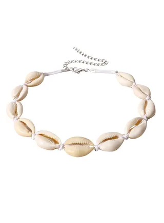 Cowrie Beads Shell Choker Necklace 