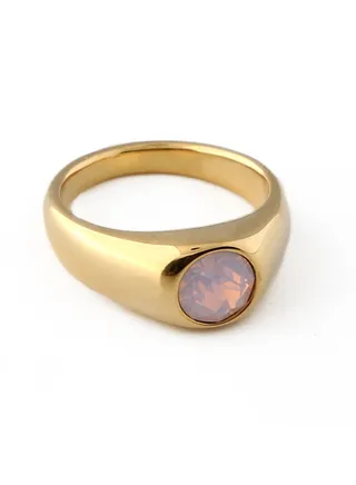 SW Crystal Signet Ring RWO 