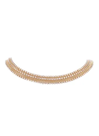 Rhinestone Studded Collar Necklace 
