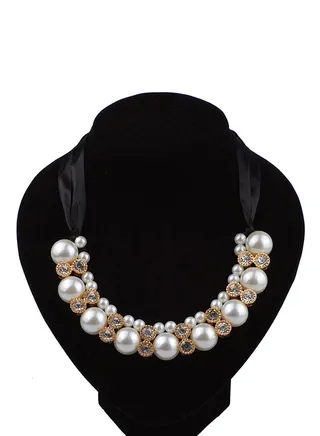 Pearl Diamond Choker Necklace 