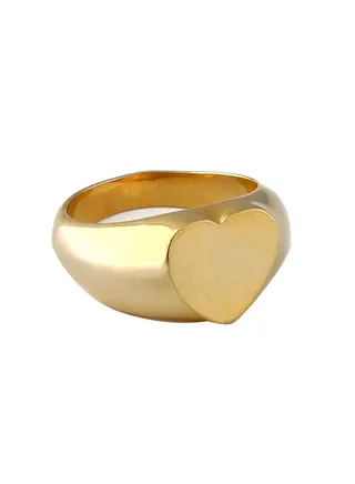 Chunky Heart Signet Ring 
