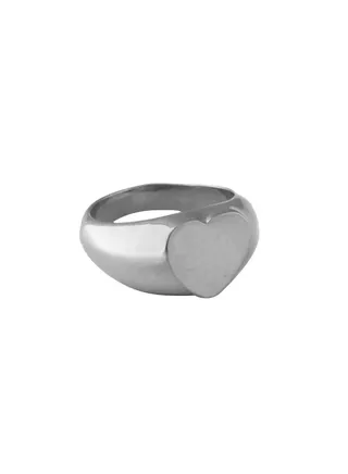 Chunky Heart Signet Ring 