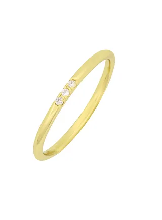 3 Mini Stones Ring Gold  Stone 