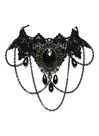Lace Hollow Out Design Choker Necklace 