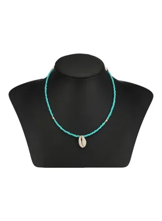 Rhinestone Shell Choker Necklace 